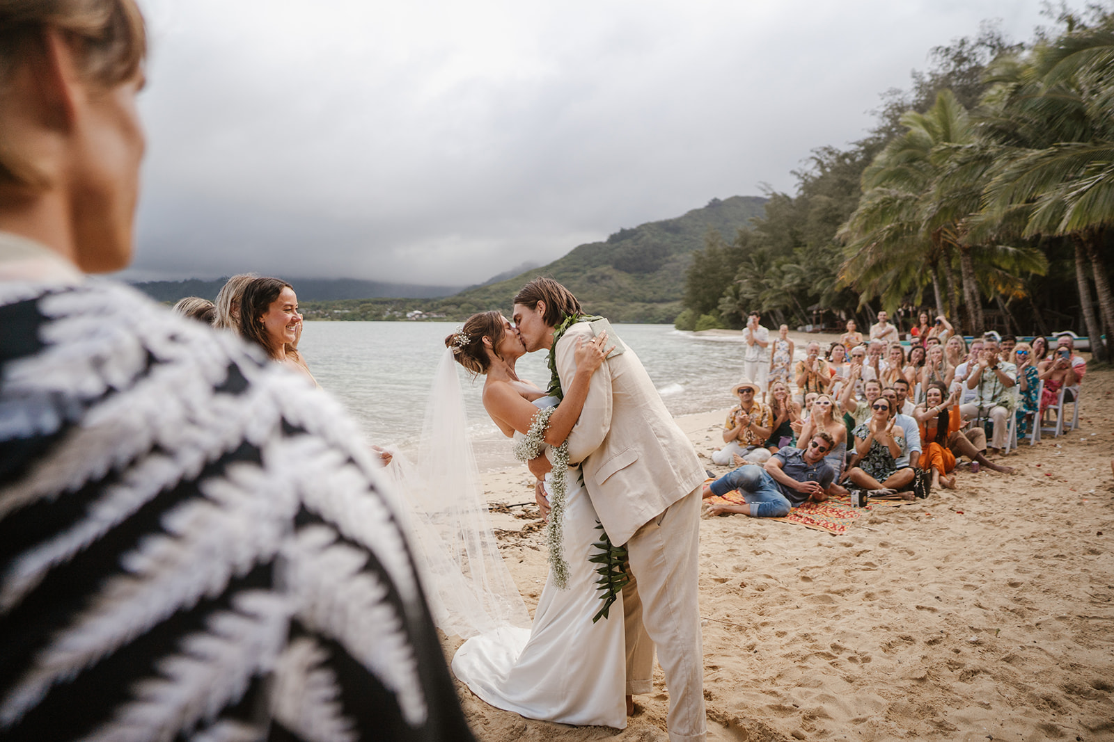 off the shoulder beach wedding guest dress Off-Shoulder Long Sleeves Sleek Side Slit Beach Wedding Dress