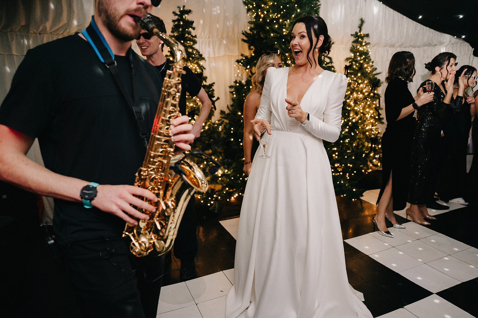 saxophonist worth from Charlotte & Steve wedding
