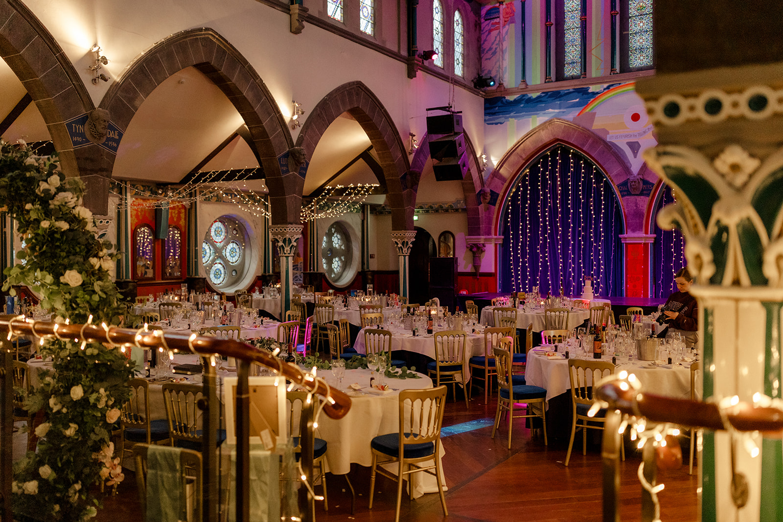 fairy lights from Carl & Alice - Barnsdale Hotel wedding