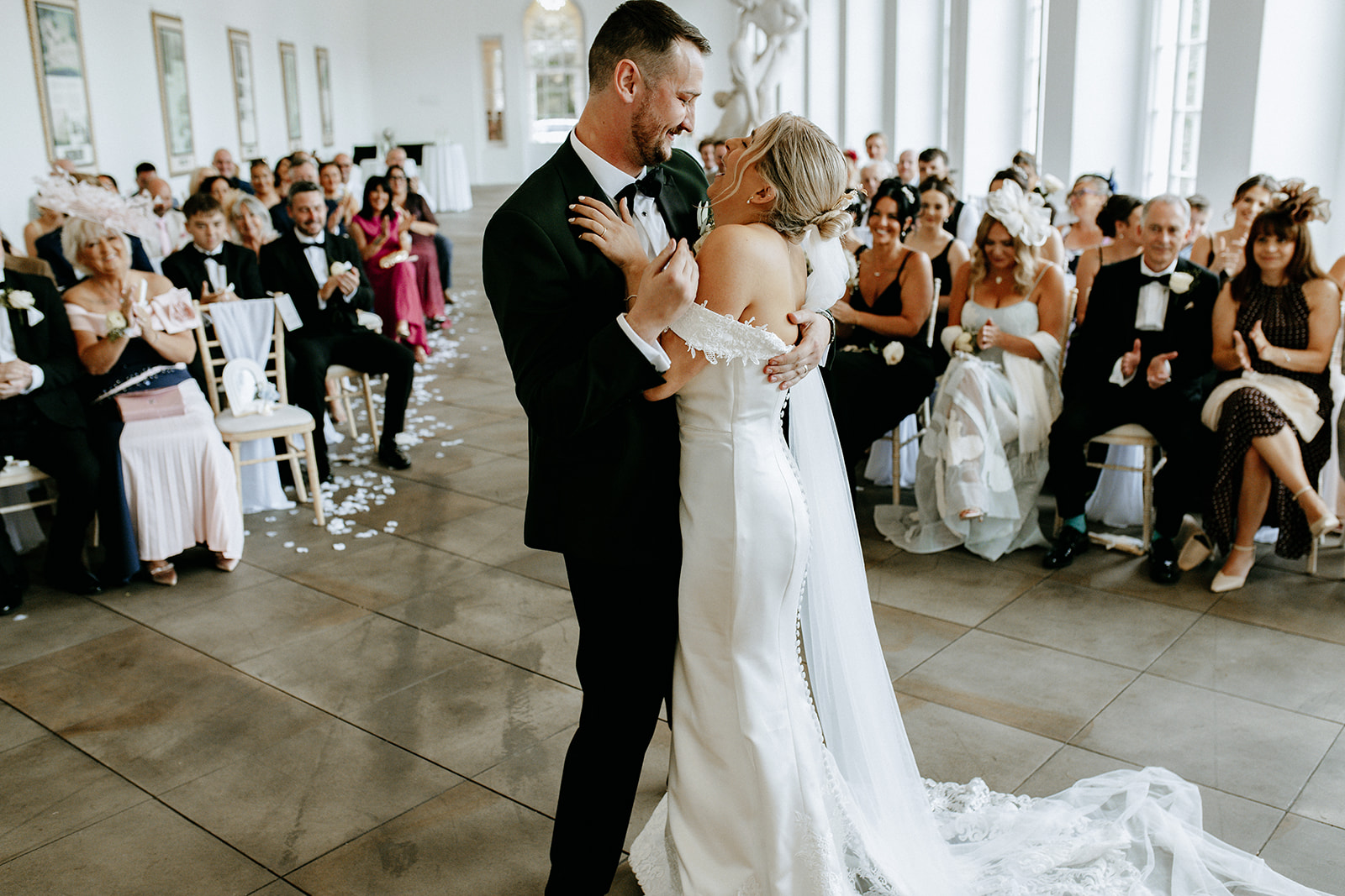couple from Paige & Sebastian - Holmewood Hall wedding